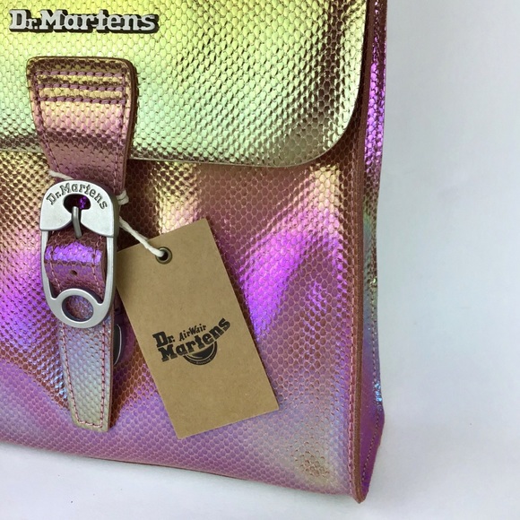 Dr. Martens Iridescent Pink Leather Mini Backpack - Picture 5 of 11